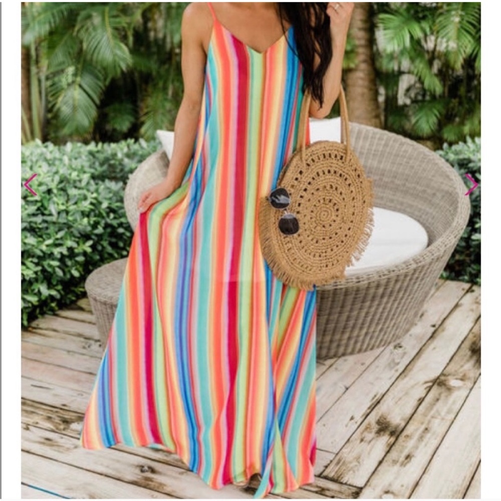 Pink lily | Sunset GETAWAY Rainbow dress